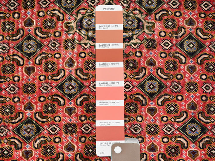 3'2" x 9'2" Vintage Hand Knotted Red Wool Runner Oriental Rug - MOA1021748