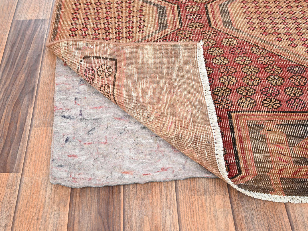 2'5" x 9'5" Vintage Hand Knotted Red Wool Runner Oriental Rug - MOA1021752