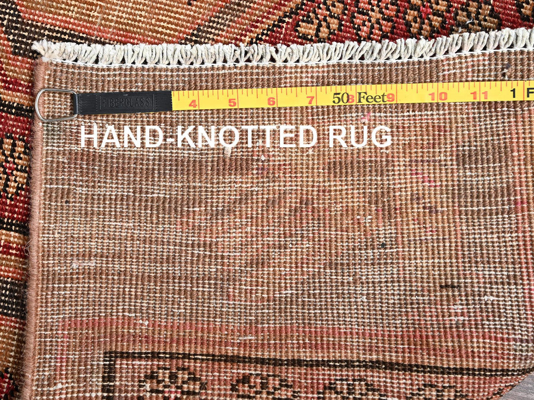 2'5" x 9'5" Vintage Hand Knotted Red Wool Runner Oriental Rug - MOA1021752