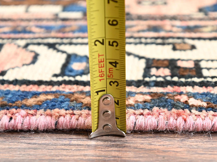 3'1" x 9'9" Vintage Hand Knotted Pink Wool Runner Oriental Rug - MOA1021761
