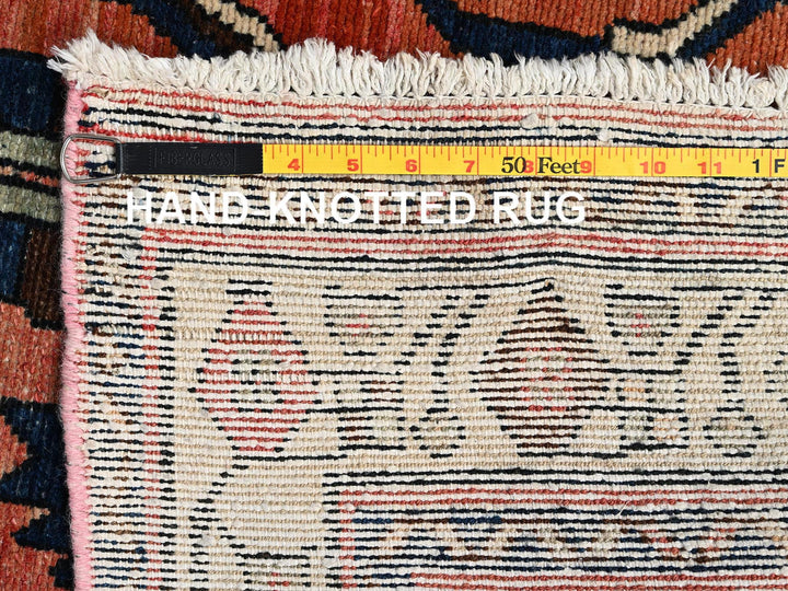 3'1" x 9'9" Vintage Hand Knotted Pink Wool Runner Oriental Rug - MOA1021761