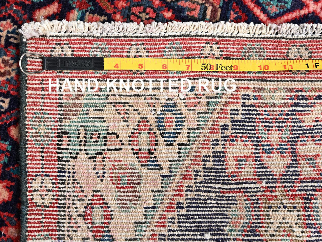 2'10" x 8'6" Vintage Hand Knotted Blue Wool Runner Oriental Rug - MOA1021763