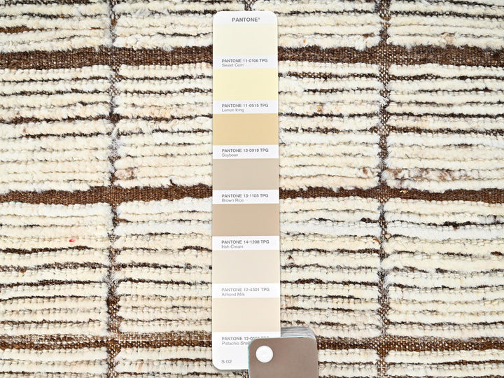 2'8" x 9'5" New Hand Knotted Ivory Wool Runner Oriental Rug - MOA1021771