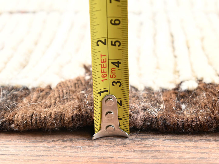 2'7" x 7'10" New Hand Knotted Ivory Wool Runner Oriental Rug - MOA1021772