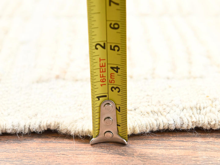 2'3" x 2'9" New Hand Knotted Ivory Wool Rectangle Oriental Rug - MOA1021781