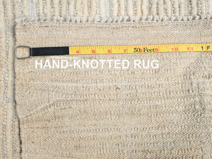 2'3" x 2'9" New Hand Knotted Ivory Wool Rectangle Oriental Rug - MOA1021781