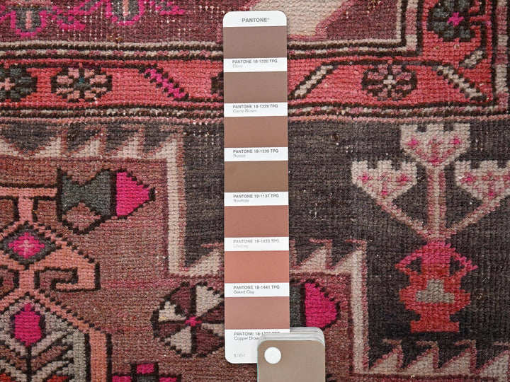 2'9" x 9'8" Vintage Hand Knotted Brown Wool Runner Oriental Rug - MOA1021782