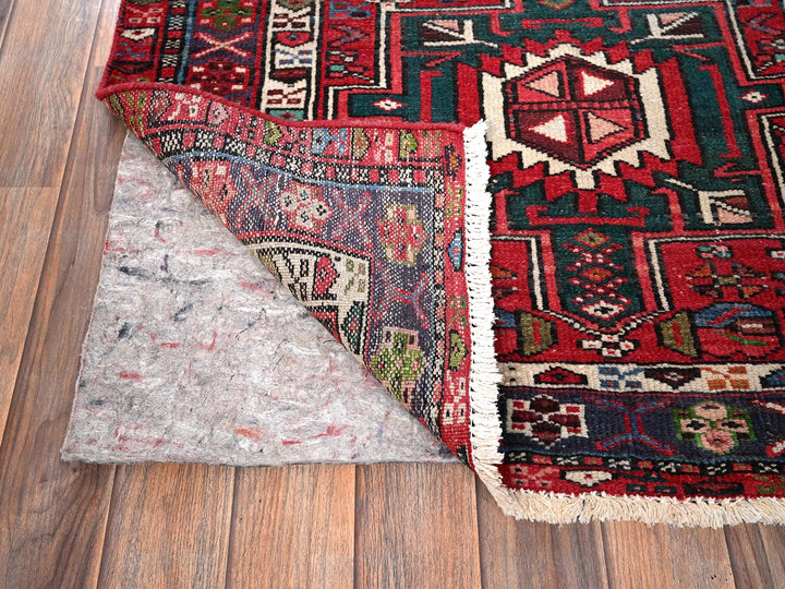 3'0" x 12'9" Vintage Hand Knotted Red Wool Runner Oriental Rug - MOA1021783