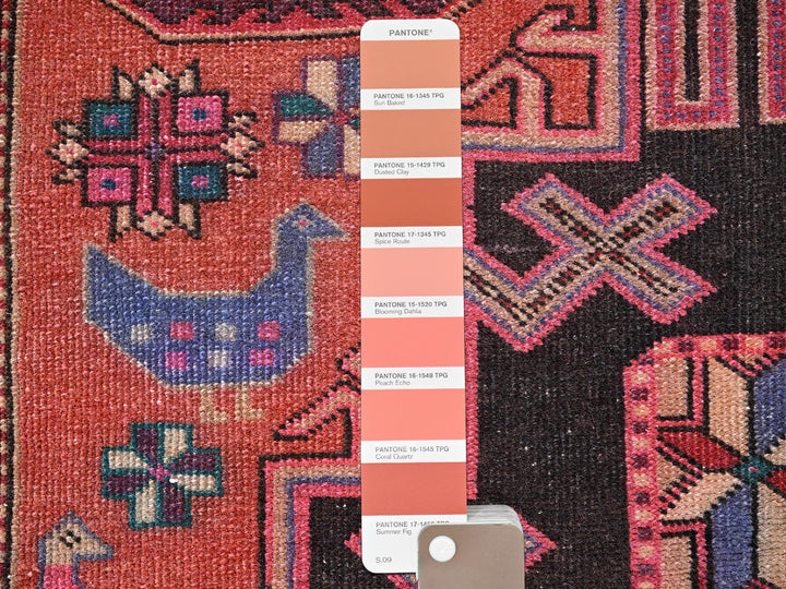 2'7" x 9'2" Vintage Hand Knotted Orange Wool Runner Oriental Rug - MOA1021786