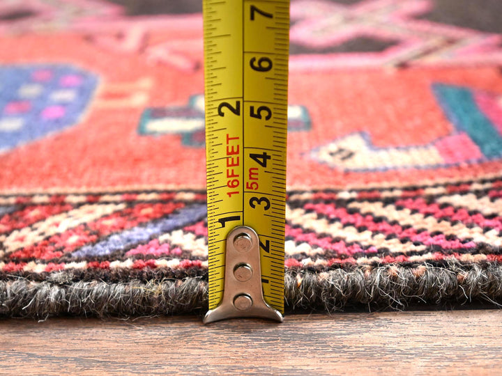 2'7" x 9'2" Vintage Hand Knotted Orange Wool Runner Oriental Rug - MOA1021786