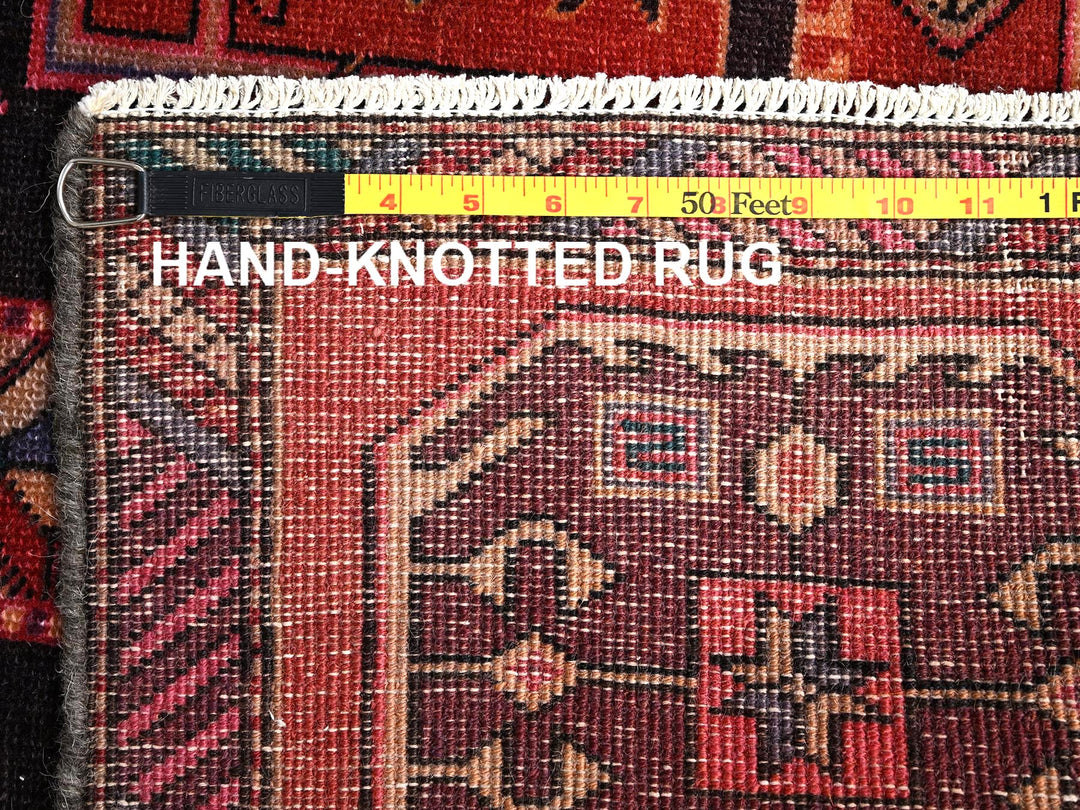 2'7" x 9'2" Vintage Hand Knotted Orange Wool Runner Oriental Rug - MOA1021786