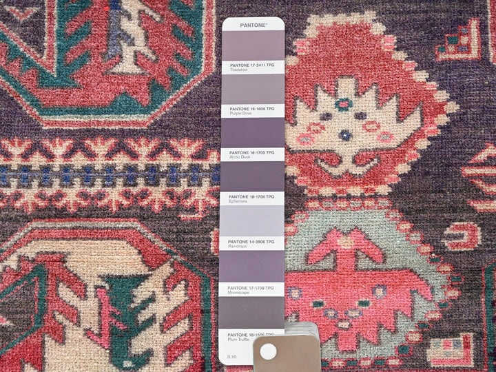 2'4" x 9'5" Vintage Hand Knotted Purple Wool Runner Oriental Rug - MOA1021787