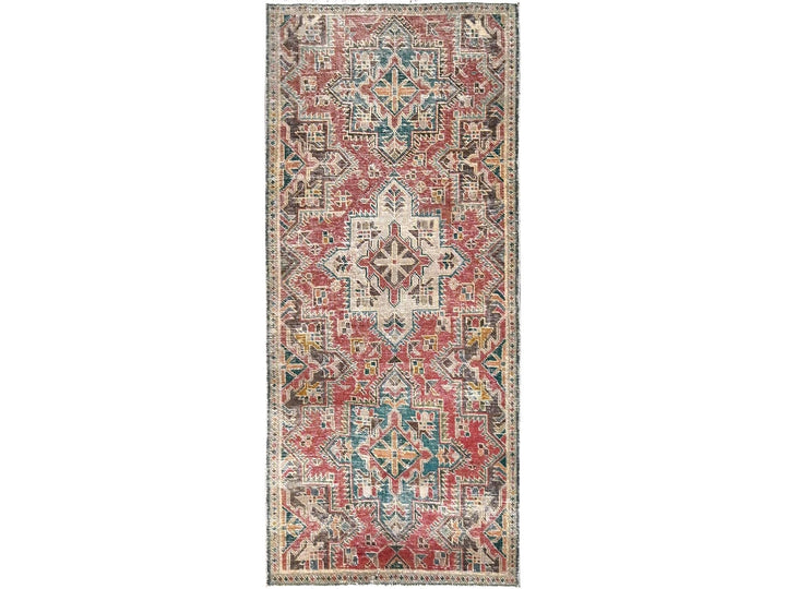 2'7" x 5'10" Vintage Hand Knotted Red Wool Runner Oriental Rug - MOA1021788