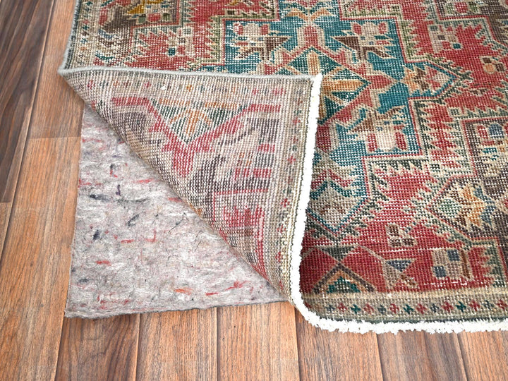 2'7" x 5'10" Vintage Hand Knotted Red Wool Runner Oriental Rug - MOA1021788
