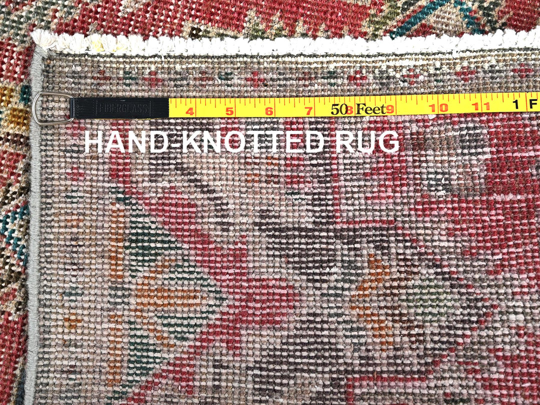 2'7" x 5'10" Vintage Hand Knotted Red Wool Runner Oriental Rug - MOA1021788