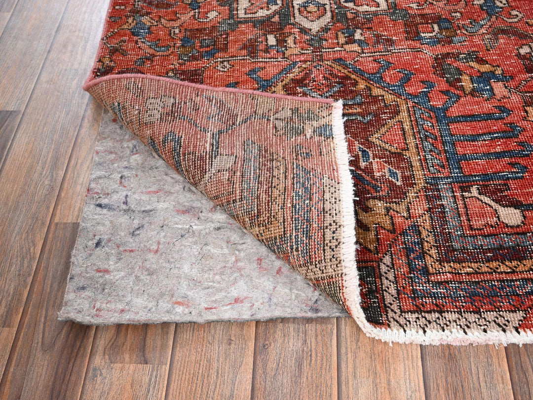 2'6" x 6'3" Vintage Hand Knotted Red Wool Runner Oriental Rug - MOA1021794