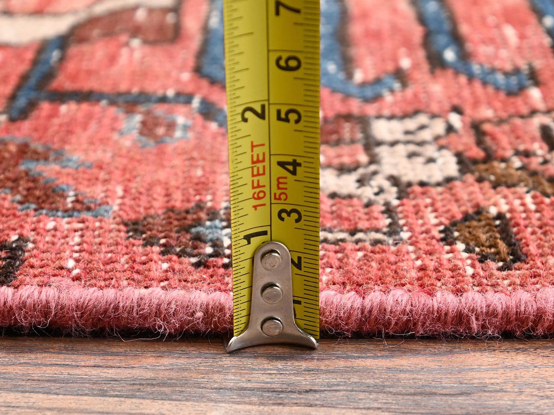 2'6" x 6'3" Vintage Hand Knotted Red Wool Runner Oriental Rug - MOA1021794