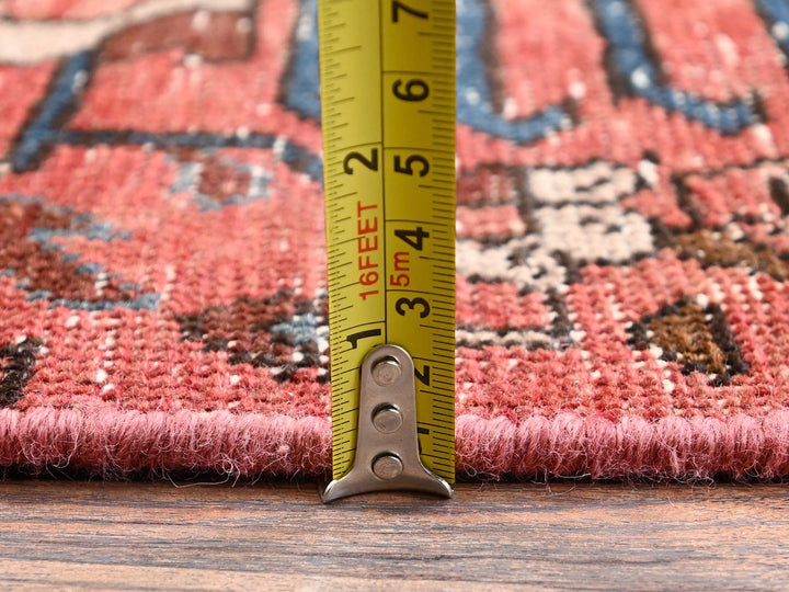 2'6" x 6'3" Vintage Hand Knotted Red Wool Runner Oriental Rug - MOA1021794