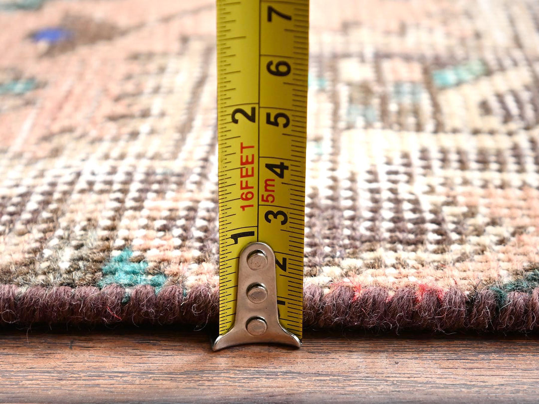 2'10" x 11'3" Vintage Hand Knotted Pink Wool Runner Oriental Rug - MOA1021795