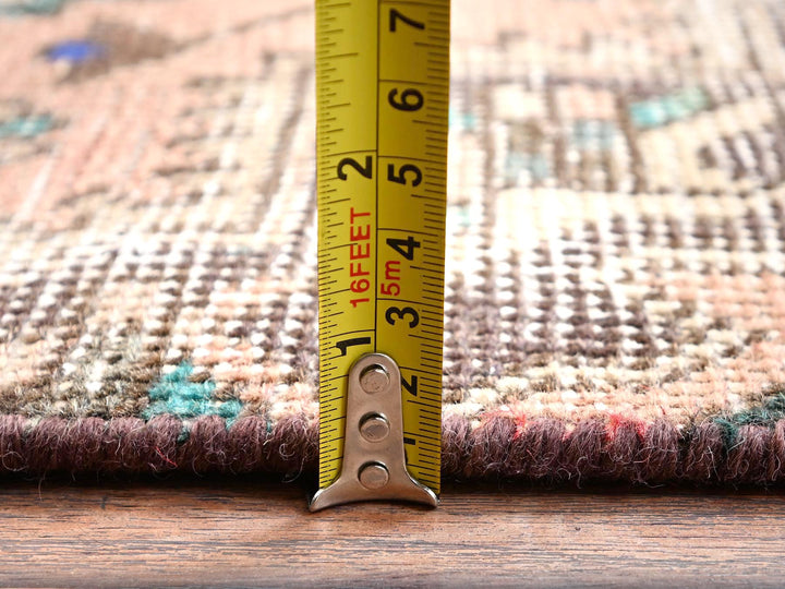2'10" x 11'3" Vintage Hand Knotted Pink Wool Runner Oriental Rug - MOA1021795
