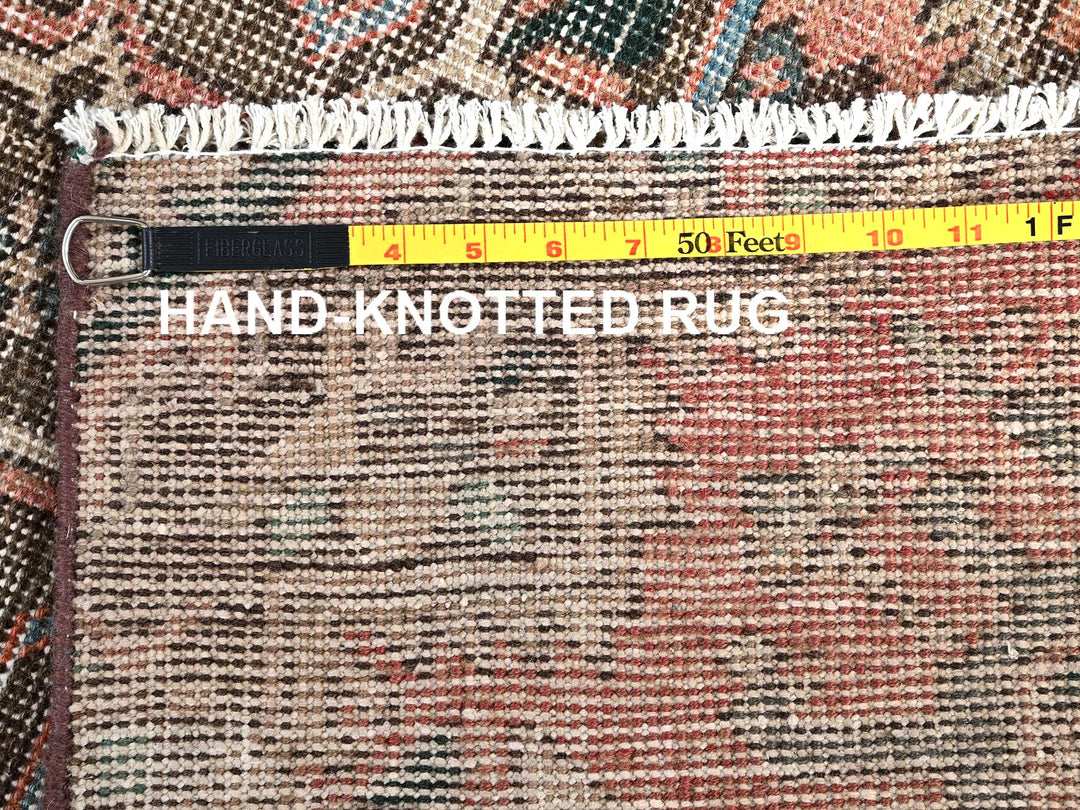 2'10" x 11'3" Vintage Hand Knotted Pink Wool Runner Oriental Rug - MOA1021795