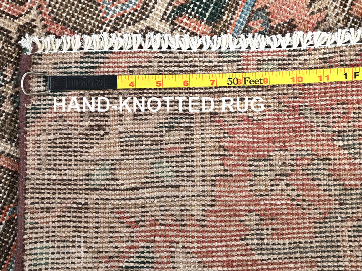 2'10" x 11'3" Vintage Hand Knotted Pink Wool Runner Oriental Rug - MOA1021795