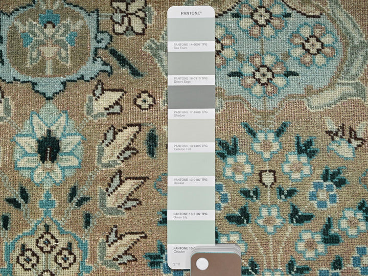 2'5" x 12'11" Vintage Hand Knotted Brown Wool Runner Oriental Rug - MOA1021801