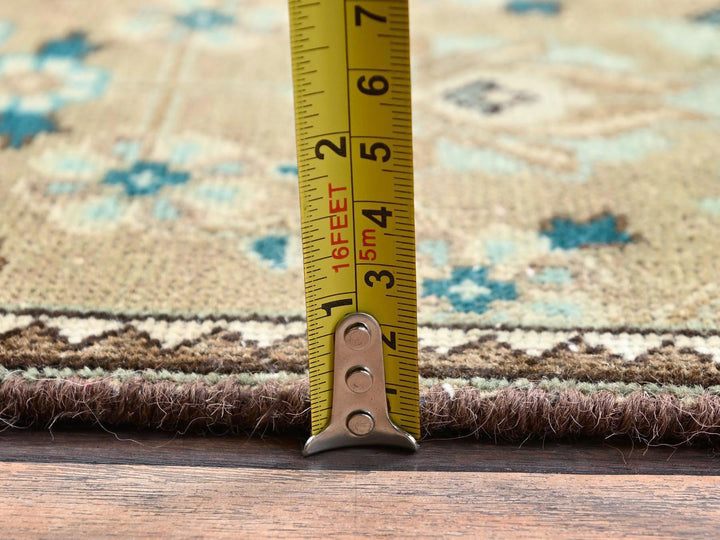 2'5" x 12'11" Vintage Hand Knotted Brown Wool Runner Oriental Rug - MOA1021801