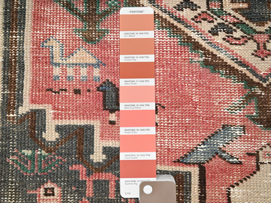 3'2" x 6'8" Vintage Hand Knotted Pink Wool Runner Oriental Rug - MOA1021812