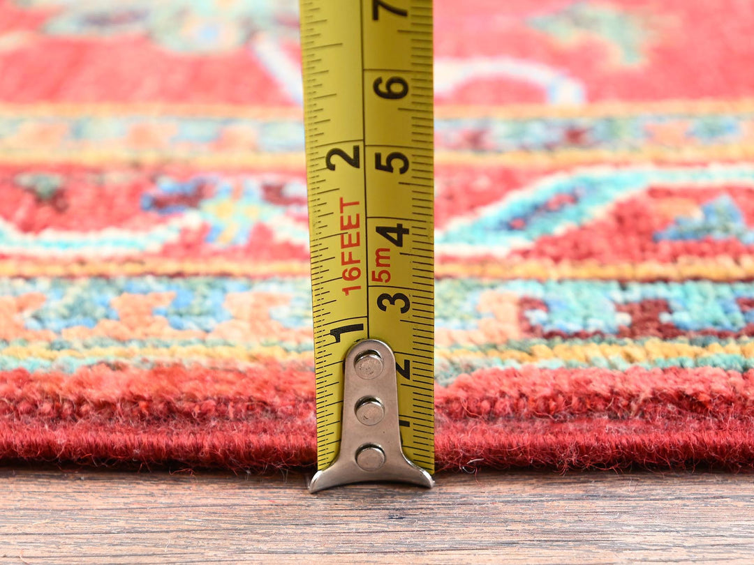 2'9" x 9'11" New Hand Knotted Red Wool Runner Oriental Rug - MOA1021818