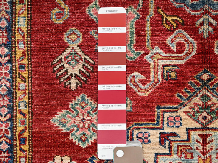 3'11" x 6'0" New Hand Knotted Red Wool Rectangle Oriental Rug - MOA1021829