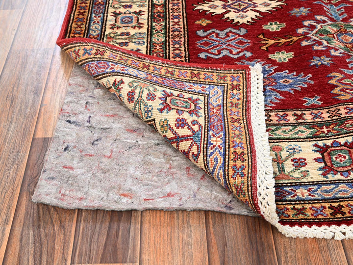 4'0" x 5'11" New Hand Knotted Red Wool Rectangle Oriental Rug - MOA1021830