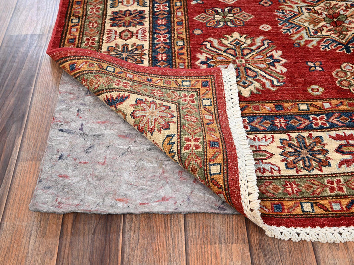 4'3" x 6'0" New Hand Knotted Red Wool Rectangle Oriental Rug - MOA1021831