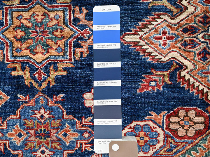 5'10" x 8'10" New Hand Knotted Blue Wool Rectangle Oriental Rug - MOA1021840