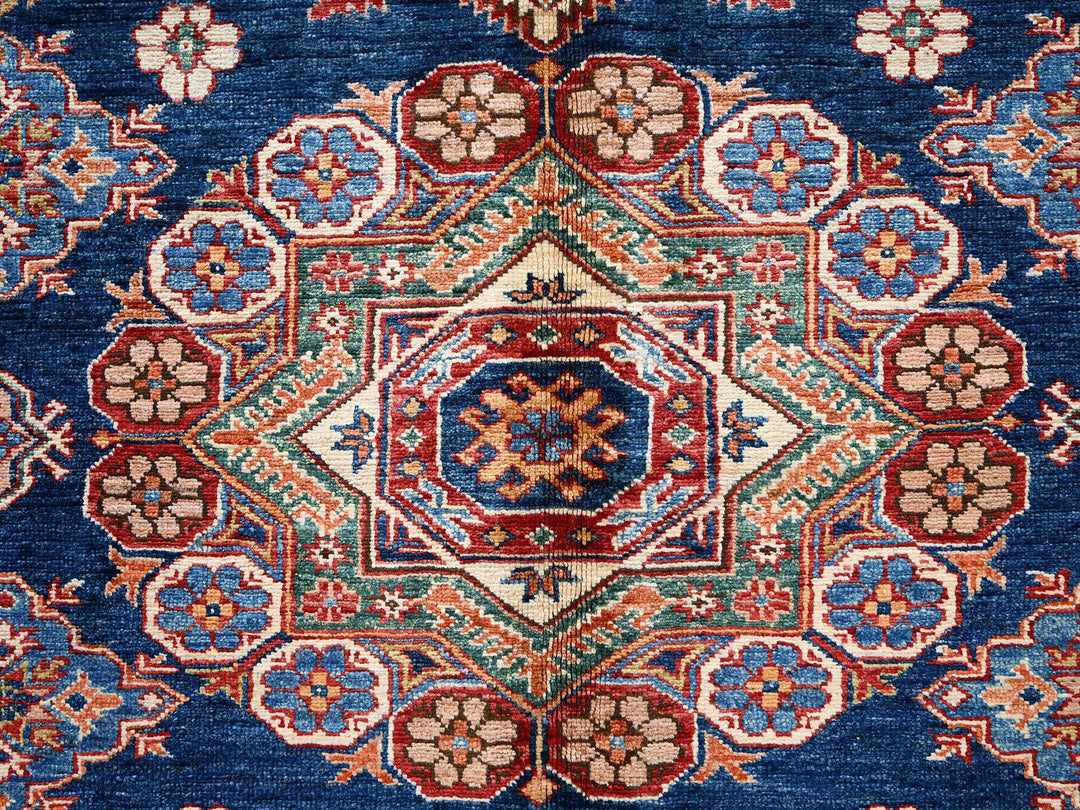 5'10" x 8'10" New Hand Knotted Blue Wool Rectangle Oriental Rug - MOA1021840