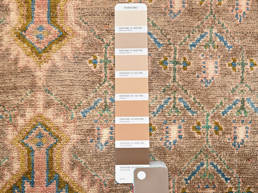 2'9" x 9'5" Vintage Hand Knotted Brown Wool Runner Oriental Rug - MOA1021842