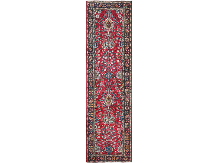 2'8" x 9'11" Vintage Hand Knotted Red Wool Runner Oriental Rug - MOA1021845