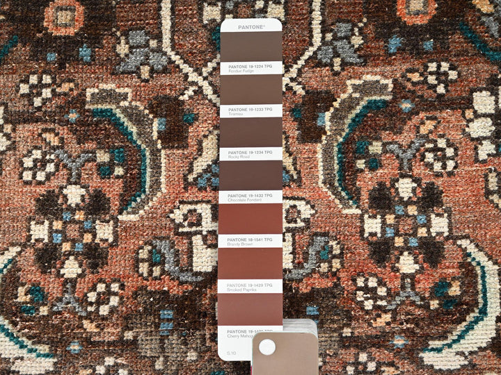 2'7" x 8'2" Vintage Hand Knotted Brown Wool Runner Oriental Rug - MOA1021851