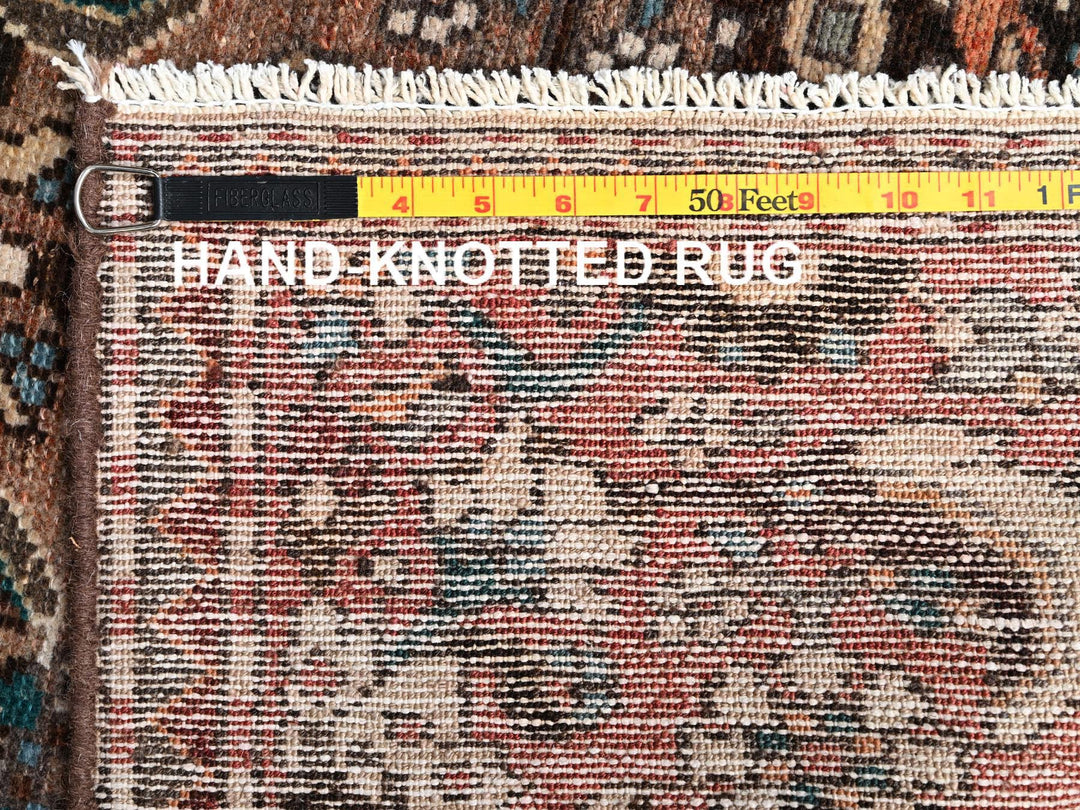 2'7" x 8'2" Vintage Hand Knotted Brown Wool Runner Oriental Rug - MOA1021851