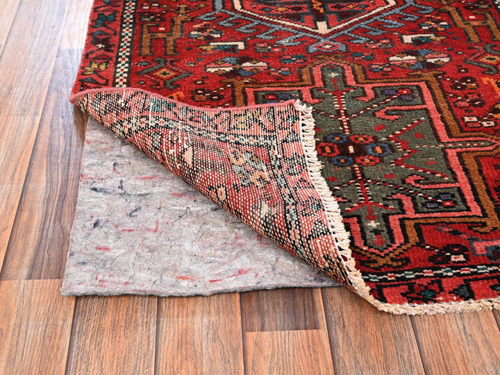 2'9" x 8'11" Vintage Hand Knotted Red Wool Runner Oriental Rug - MOA1021854