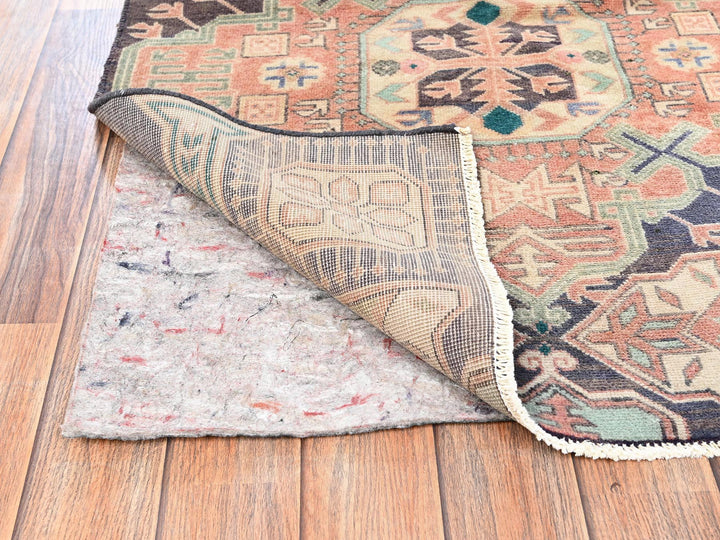 2'8" x 8'5" Vintage Hand Knotted Purple Wool Runner Oriental Rug - MOA1021856
