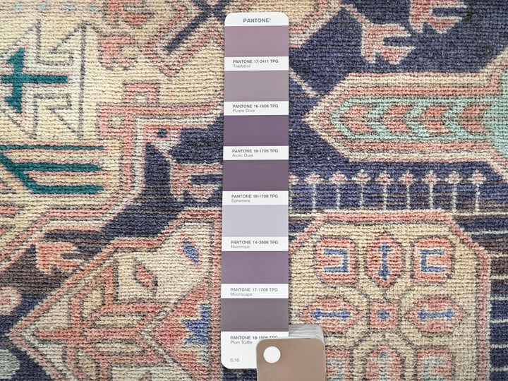 2'8" x 8'5" Vintage Hand Knotted Purple Wool Runner Oriental Rug - MOA1021856