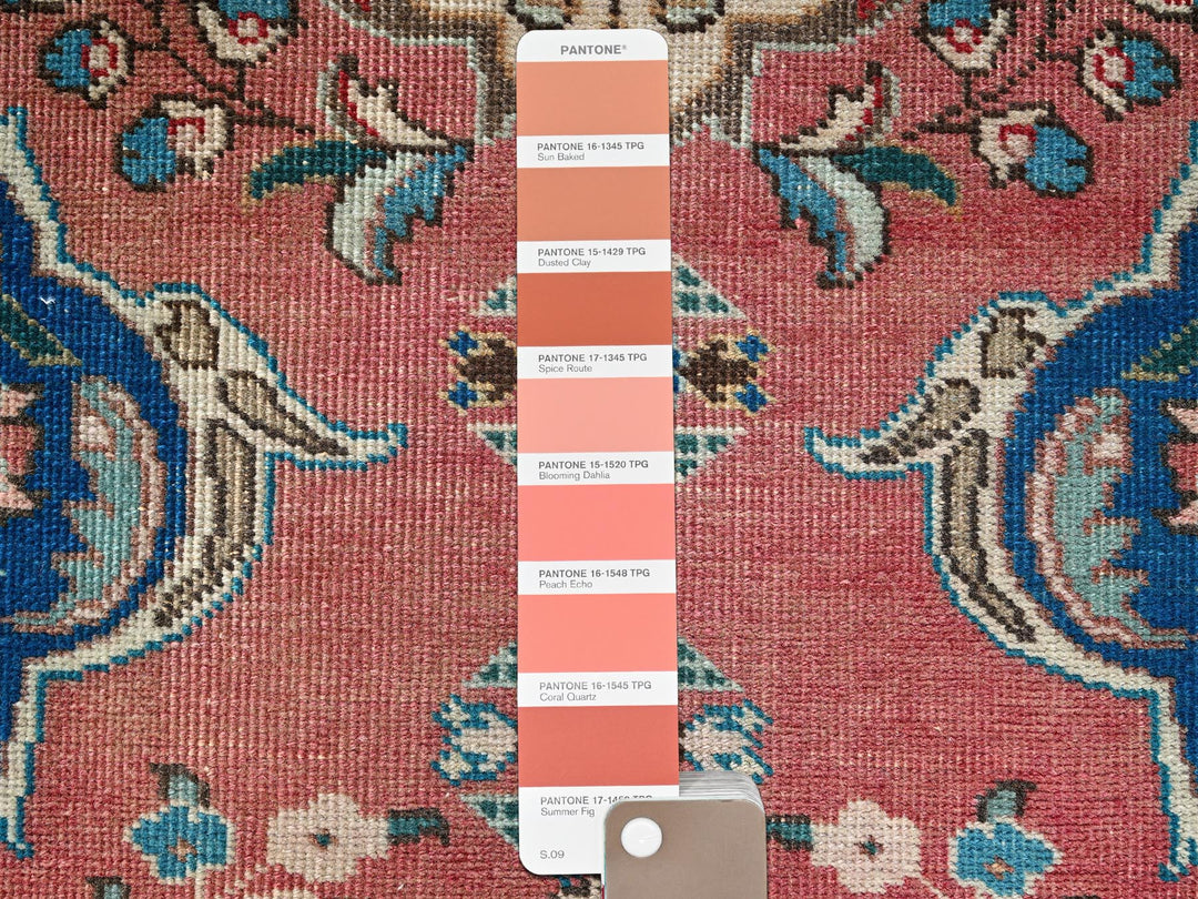 2'9" x 11'1" Vintage Hand Knotted Pink Wool Runner Oriental Rug - MOA1021859