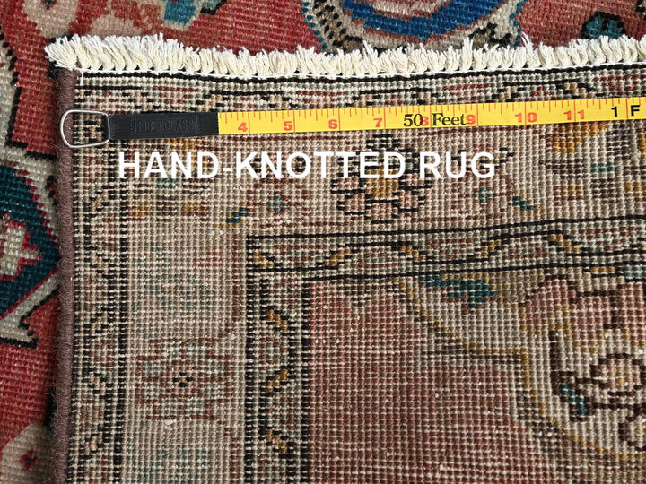 2'9" x 11'1" Vintage Hand Knotted Pink Wool Runner Oriental Rug - MOA1021859