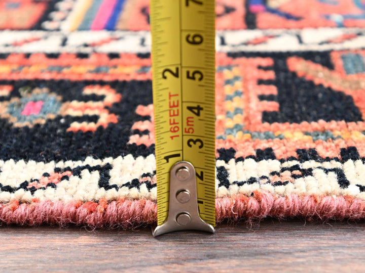 2'9" x 4'4" Vintage Hand Knotted Black Wool Rectangle Oriental Rug - MOA1021864