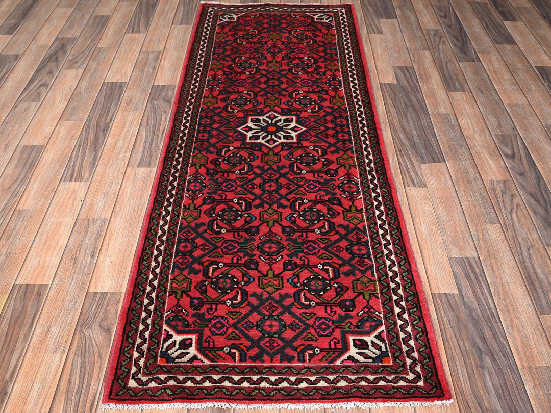 2'5" x 6'4" New Hand Knotted Red Wool Runner Oriental Rug - MOA1021873