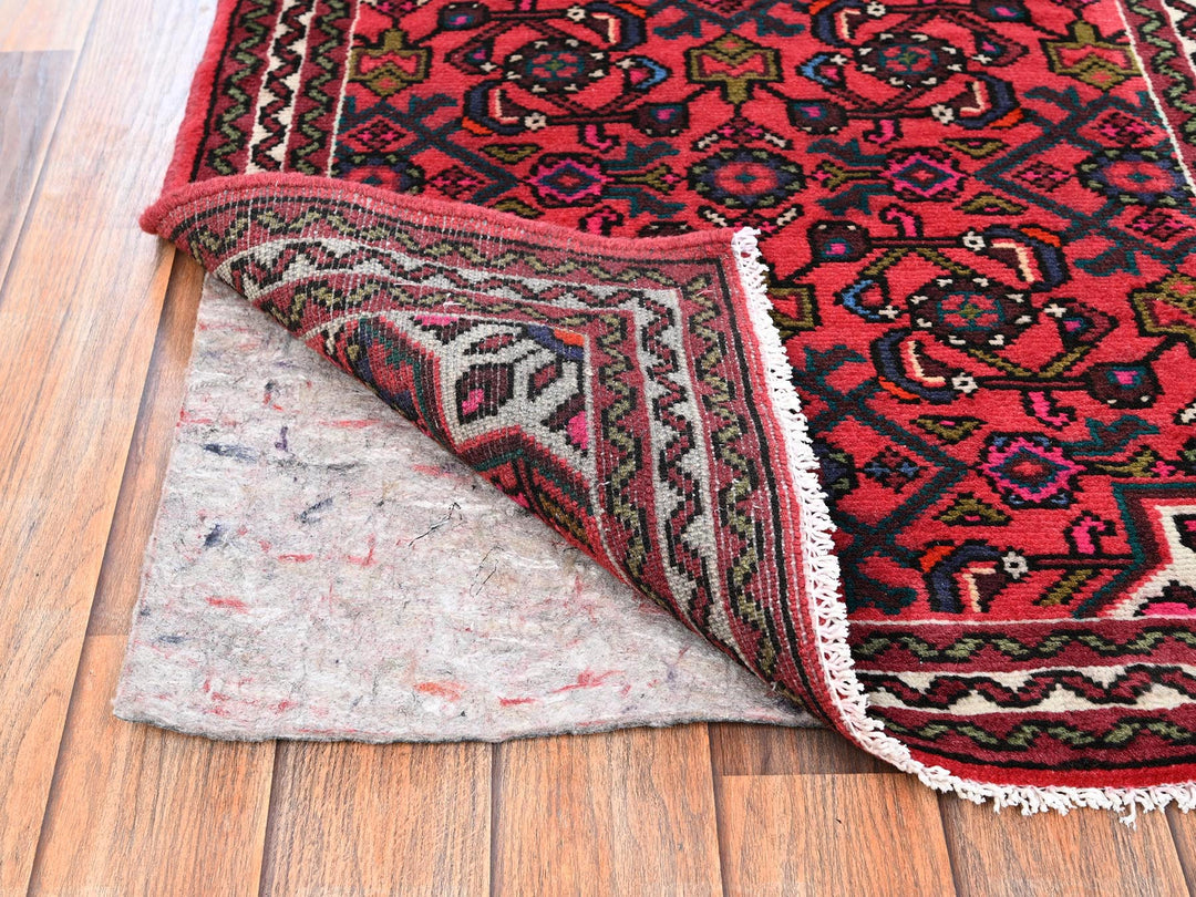 2'5" x 6'4" New Hand Knotted Red Wool Runner Oriental Rug - MOA1021873