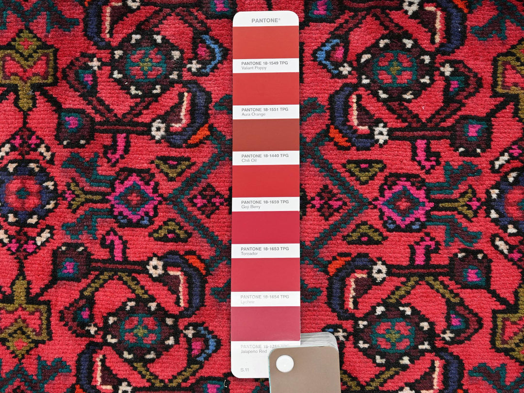 2'5" x 6'4" New Hand Knotted Red Wool Runner Oriental Rug - MOA1021873