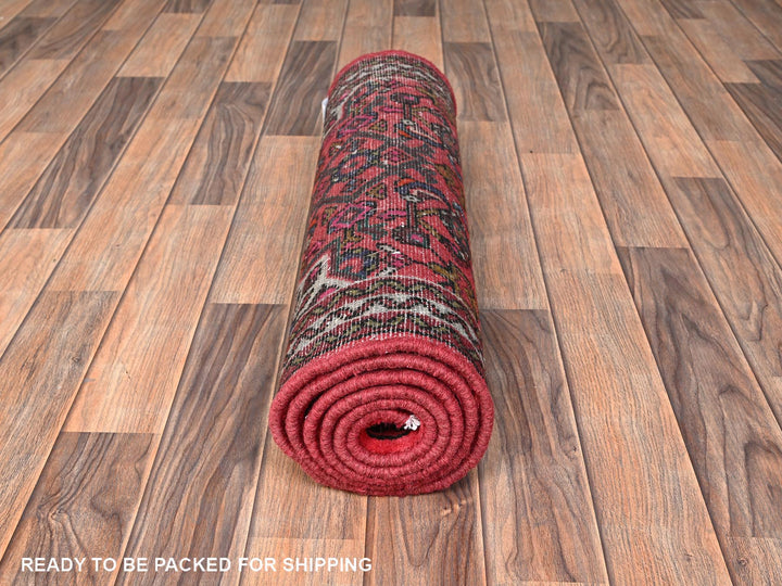 2'5" x 6'4" New Hand Knotted Red Wool Runner Oriental Rug - MOA1021873