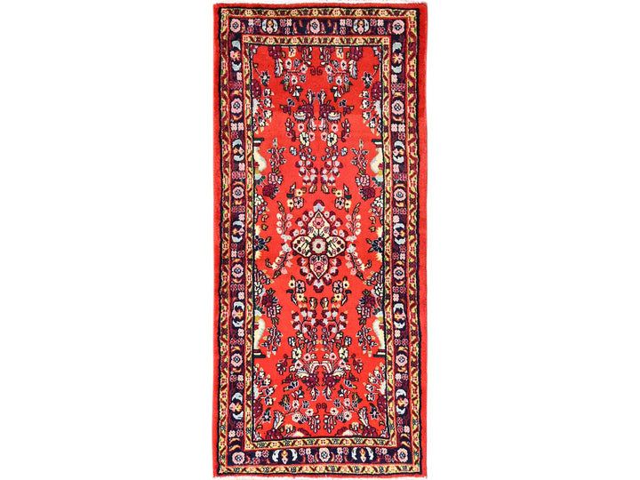 2'7" x 5'11" New Hand Knotted Red Wool Runner Oriental Rug - MOA1021874